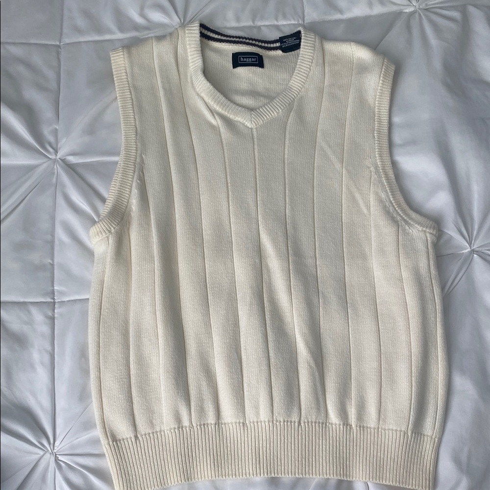 Haggar' End Men's Cream Sweater Vest
